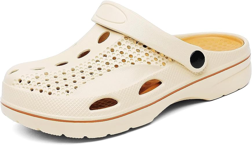 Women and Men Arch Support Clogs Slip-on Garden Shoes Outdoor Beach Slippers Sandals with Plantar Fasciitis Feet Cushion Insoles