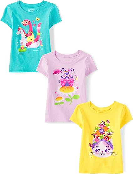Baby-Girls and Toddler Girls Short Sleeve Graphic T-Shirt