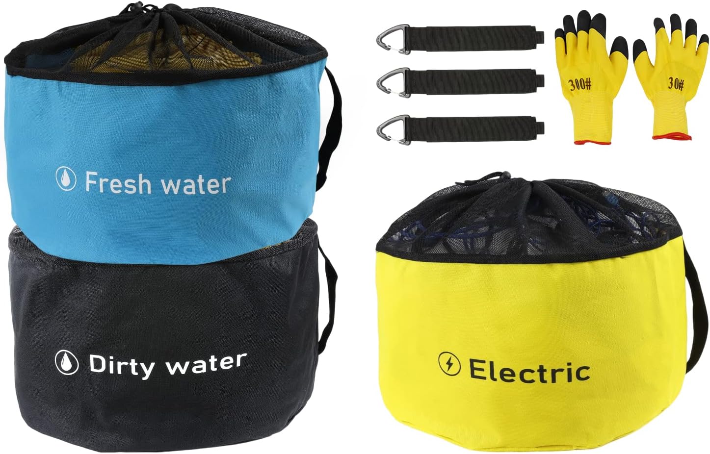 3-PACK RV Hose Bag,Waterproof RV Accessories Storage Bags for Sewer Hose/Fresh Water Hose/Electrical Cords, RV Hose Storage Bag Organizer for Camper Accessories Storage